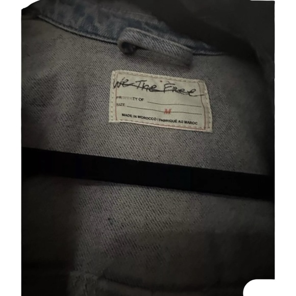 Free People Anna Lou Button Front Denim Longline Dress Duster Jacket Size M - Picture 3 of 7